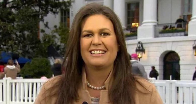 Sarah Huckabee Sanders at the White House Easter Egg roll and Politics! Feature photo by screen capture/US4Trump.