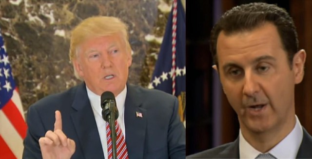President Trump reacts after Assad uses chemical warfare on INNOCENT women and children. Photo credit to screen captures by US4Trump.