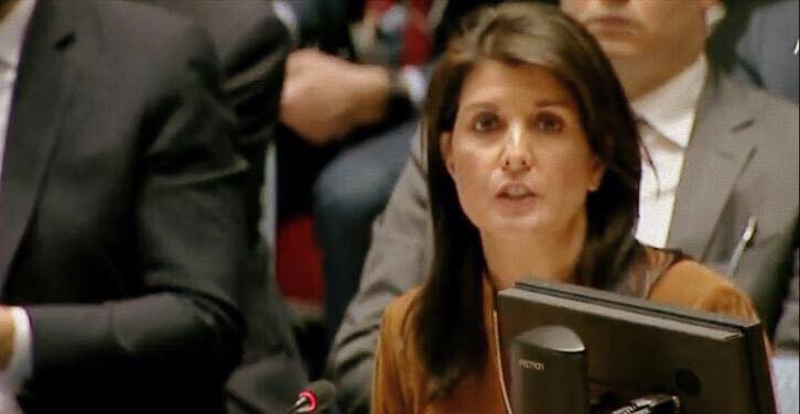 U.N. Ambassador Nikki Haley STUNS UN Security Council as she rails against Russia and Assad regime for using chemical warfare. Photo credit to US4Trump screen capture.