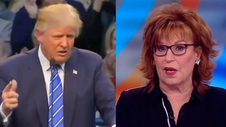 Joy Behar of the low ranking talk show, The View, says Putin and Rocket Man are more sane than POTUS. Photo credit to screen capture by US4Trump.