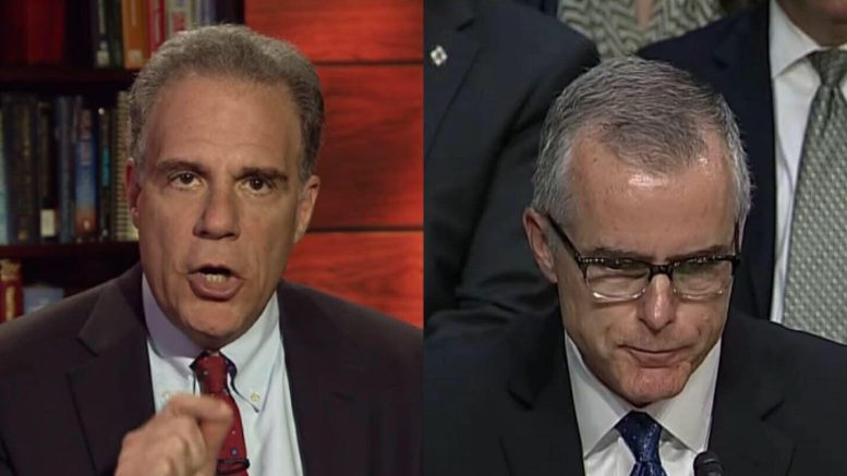 Inspector General, Michael Horowitz hands Attorney General, Jeff Sessions possible criminal charges on Andrew McCaber, former Deputy Director of FBI. Photo credit to DOJ & CSPAN screen captures by US4Trump.