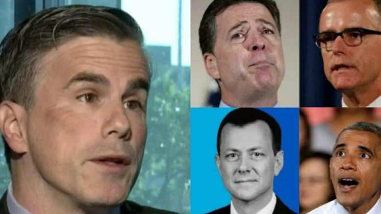 Tom Fitton, President of Judicial Watch sues DOJ and FBI over records regarding Comey's book deal. Photo by US4Trump screen capture enhancements.