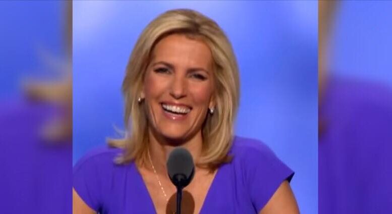 Laura enjoys 20% hike in ratings after left attacks the Ingraham Angle on Fox News. Photo credit to Inside Edition Screen Capture and US4Trump Enhancement.