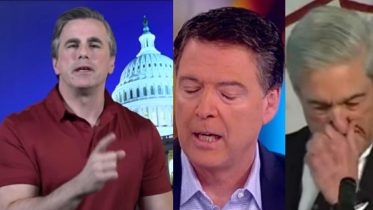 Tom Fitton of Judicial Watch lays down FOIA lawsuit for Mueller and Comey communications. Photo credit to US4Trump compilation with Judicial Watch/The View/ YouTube screen captures.