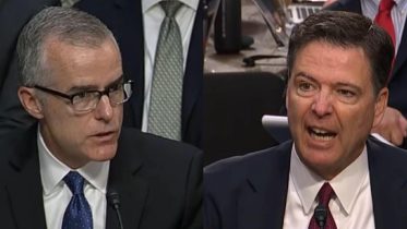 McCabe and Comey pointing fingers at one another in blow out over who is and who is not lying! Photo credit to US4Trump with CSPAN screen captures.
