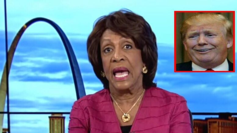 Msxine Waters (R-CA) thinks Russian involvement against Trump campaign may come before or after the mid-terms. Photo credit to US4Trump compilation with MSNBC Screen Shot, Twitter.