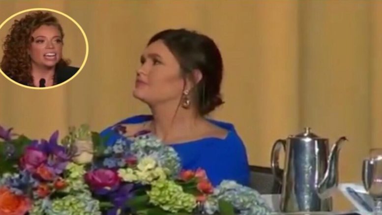 Sarah Sanders receives a kind assessment of her graciousness under fire from a colleague who attended the dinner. Image Source: Video Screen Shots. USA 4 Trump Compilation