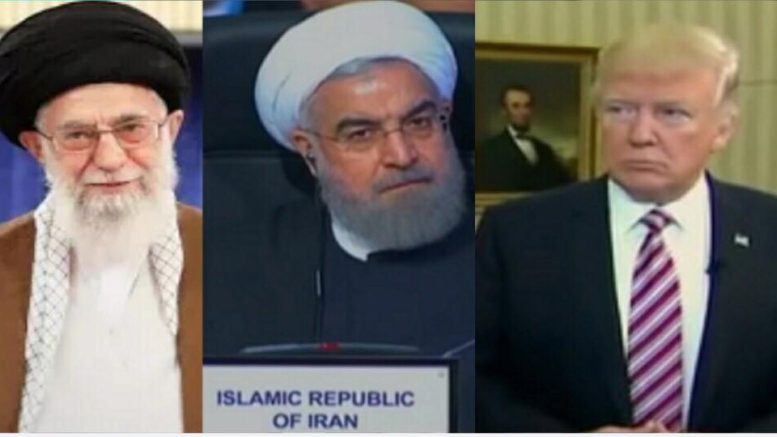 Iran retaliates to America. Photo credit to US4Trump compilation of MSNBC , EuroNews, and Hannity Screen Grabs.