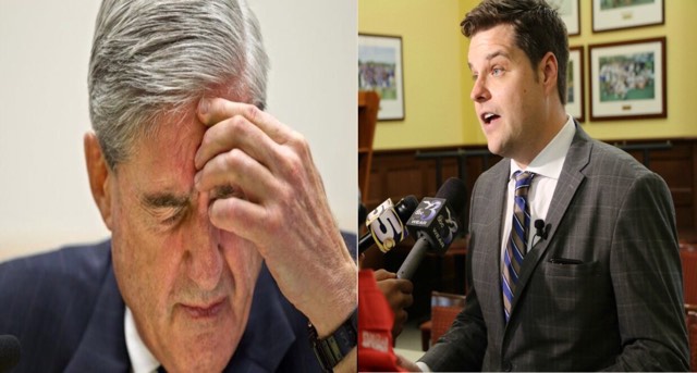 Gaetz reacts to 'Viva Le Resistance' FBI text. Image credit to US4Trump screen captures and enhancement.