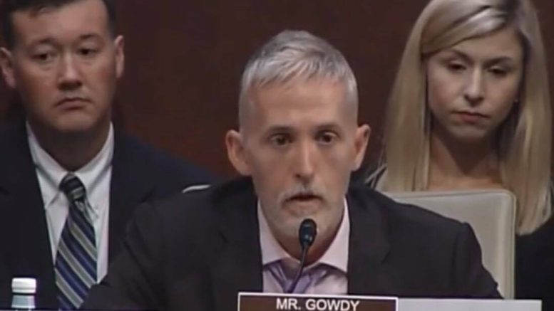 Trey Gowdy squashes rumors in adjourning speech. Image credit to US4Trump screen capture from AHG.