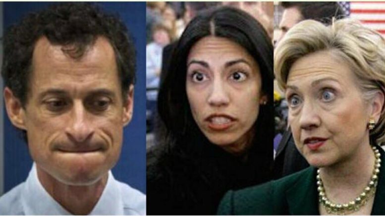 Abedin allegedly lies to FBI about backing up HRC emails to Weiner's laptop. Image credit to US4Trump screen capture enhancements with Twitter, Western Journal.