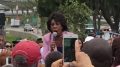 Maxine Waters goes off the rails and calls her minions to openly attack Republicans in public. Image credit to US4Trump with screen capture enhancement.