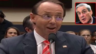 Rosenstein cites congressional oversight is not historically sound. And does not take action on criminal referral against Christopher Steele. Image credit to US4Trump with screen capture compilation.