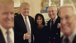 Judge throws out lawsuit against Roger Stone and Trump Campaign charging collusion with Russia, Wikileaks against DNC. Image credit to Roger Stone with US4Trump enhancement of DJT with Roger Stone and his wife.