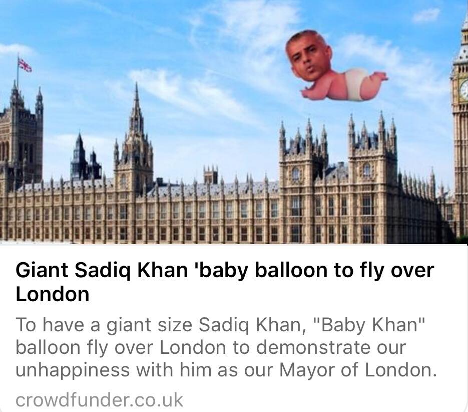 Khan baby balloon in Crowdfunder. 