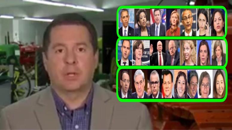 Devin Nunes discusses Mueller probe and fourth bucket. Photo credit to Swamp Drain compilation with screen grabs.
