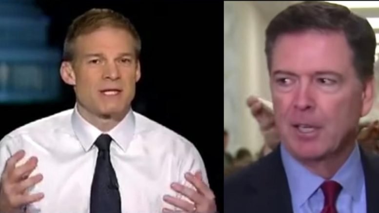 Jordan drops the main take-a-way on the Comey closed-door testimony. Photo credit to Swamp Drain compilation with screen shots.