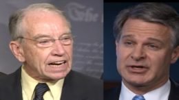 Grassley wants answers to the FBI raid on Clinton Foundation whistleblower from Wray at the FBI. Photo credit to Swamp Drain compilation with screen shots.