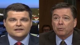 Gaetz talks Comey interview. Photo credit to Swamp Drain compilation with screen shots.