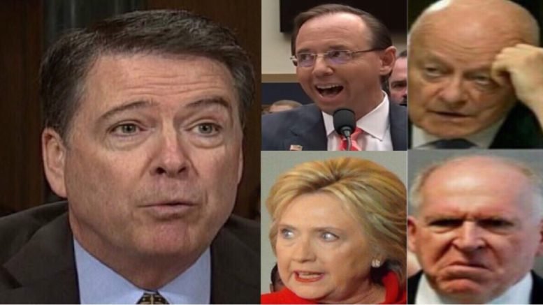 James Comey is going to be in hot swamp water on Friday when he testifies in front of Congress. Photo credit to Swamp Drain compilation with misc. screen shots.