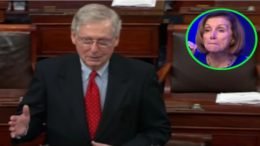 Senate Majority Leader, Mitch McConnell sends message to House about Bill with Wall funding in it or it will never get to the President's desk. Photo credit to Swamp Drain compilation with screen shots.